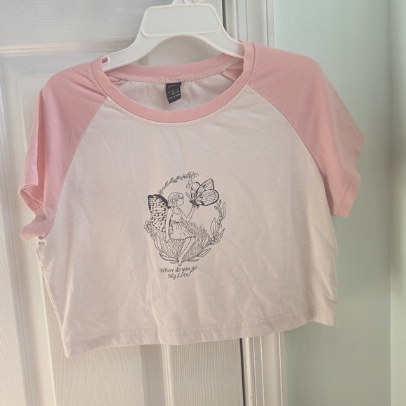 Large Pink Fairy Crop Top - Picture 1 of 5